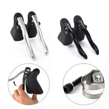 Fietsrem Snelweg Remhendel 2 stuks Aluminiumlegering Zwart Dead Speed Bend Speciaal PVC Racefiets