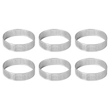 Cake Ring Molds  6Pcs Stainless Steel Porous Tart Ring  Perforated Pie Cake Ring Mold  Cake Mousse Ring
