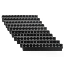 GTBL 10pcs 12-Hole Screwdriver Bit Holder Box Block Black For Six Angle 635mm Handle