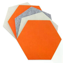 (BlueSeries)GTBL 5Pcs/Set Hexagon Felt Board Hexagonal Felt Wall Sticker Multifunction 3D Decorative