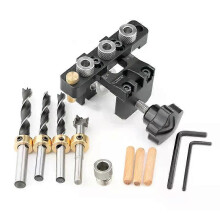 GanWei Adjustable Doweling Jig Woodworking Pocket 3 in 1 Hole JigBushes Drilling Guide Locator Puncher