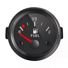Universal Fuel Meter White Backlight Pointer Fuel Gauges 12/24V Pointer Oil Tank Meter IP67 Waterproof