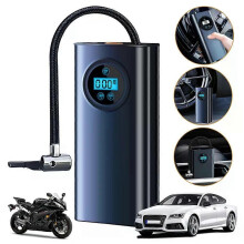 Elektrische luchtcompressor, oplaadbare, zeer nauwkeurige autobandenpomp met lcd-scherm