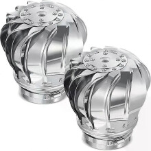 2 Pcs 110Mm Non Power Roof Ventilator Wind Turbines Attic Air Vent For Houses Factory Attic Farm Leak