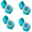 A71P 4X Blue Denture Case  Denture Cup with Strainer  Denture Bath Box False Teeth Storage Box with 1