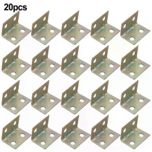 20PCS 90 Degree Angle Corner Brackets Cabinet Stainless Steel Corner Brace Fastener Wall Brackets Sofa