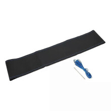 1 set auto vrachtwagen stuurwielhoes koeienhuid 38cm leer DIY handnaai cadeau voor stuurwiel met