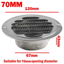 70-300mm Round Stainless Steel Vent Grille Exterior Wall Duct Ventilation Tools Exhaust Grille Covers