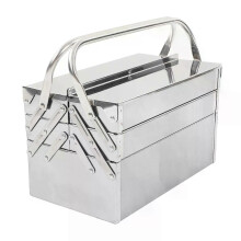 3 Layer 5 Tray Cantilever Tool Box Stainless Steel Folding Portable Auto Maintenance Storage Organizer