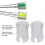 100Pcs 5mm Nylon LED Light Emitting Diode Transparent Lamp Light Caps Protective Cover 2