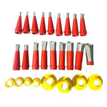 Kit Finisher Kit 18 stuks roestvrijstalen kitspuitmonden met 8 aansluitvoeten voor
