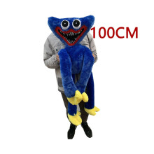 100cm Blue Huggy Wuggy Poppy Playtime Plush Toy - Large Soft Doll, Cozy Pillow & Kids Room Decor