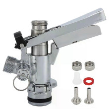 G5/8 U Type Stainless Steel Beer Keg Coupler Dispenser Accessory for Home Bar Restaurant