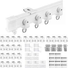 1/2/3/4/5 meter flexibele plafondgordijnrail gebogen gordijnrail plafondrail met montageaccessoires