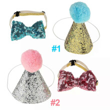 Birthday Pet Bowknot Costume Pet Headwear Cute Pet Cat Dog Birthday Bowknot Party Costume Hat Bowknot
