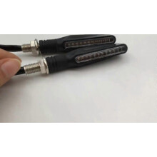 2Pcs Motorcycle Turn Signal Lights 12V LED Tail Flashing Lights Waterproof Rear Lamps Super Bright Bendable