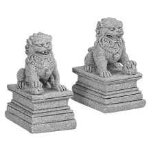 2 Pcs Little Northern Lion Ornament Chinese Landscape Small Ornaments Desktop Adornments Decoration