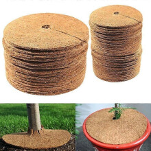 5pcs Coconut Shell Fiber Plant Anti-weed Mat Potted Soil Moisturizing Covering Film Tree Trunk Protector