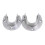 2 Pack Flange Rod Holder  Closet Rod Bracket End Supports Sockets For Wardrobe Curtain Fixed Socket 2