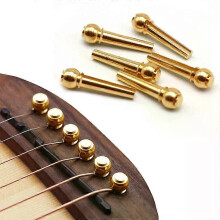 6 Pieces/lot Guitar Strings Nail Metal Acoustic Guitar Bridge Pins Brass Guitar Strings Fixed Cone String