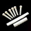 (Black8pcs)Portable 6-String Guitar Bridge Pins Saddle Nut Acoustic Cattle Tailpiece Plastic Guitar 2