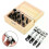 8Pcs Cylinder/Claw-type Wood Plug Drill Bits Dowel Maker Tool Shank Drill Bits In Wooden Case For Bench 1