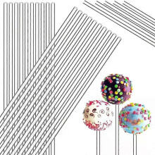 100pcs Acrylic Sticks Reusable Candy Bars 10/125/15cm 4/5/6in Transparent DIY Cake Decor Dessert Lollipop