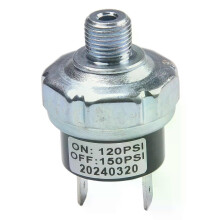 (170-200PSI-1percent4)120-150PSI Pressure Switch Air Pressure Switch 12V DC Compatible 24V DC Compatible