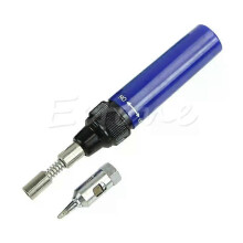 (Transparentgreen)1300C Butane Gas Blow Torch Soldering Iron Gun Cordless Welding Pen for Burner