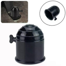 (black)50mm Car Vehicle Auto Tow Bar Ball Cover Cap Towing Hitch Caravan Trailer Towball Protection