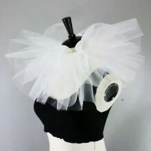 Women Vintage Mesh Neck Ruff Detachable Tulle Ruffle Collar Victorian Halloween Cosplay Costume Accessories