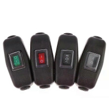 Innovatieve en praktische waterdichte stofdichte AC250V 10A 2-pins 3-pins zwarte boottype aan/uit LED-indicator