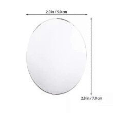 (L7X5CM)20Pcs DIY Alloy Mirror lens Elliptical lens Mirror Tiles Mini Oval Shape Unfinished Mirror Lens