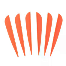 Arrows Vanes 4 Inch Plastic Feather Fletching for DIY Archery Arrows 50 Pack(Orange)