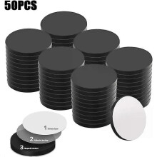 50/100pcs Magnetic Dot Stickers Durable Self-Adhesive Magnets Discs Rubber Soft Round Magnetic Sheet