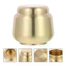 Human Urn Commemorative Pet Casket Cinerary Holder Copper Tea Canister Funeral Cat Ash Ashes Jar