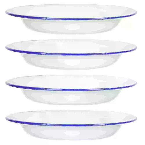 4 Pcs Enamel Plate Multi-function Dish Multifunction Sashimi Food Steamed Plates Kitchen Dishes Flat