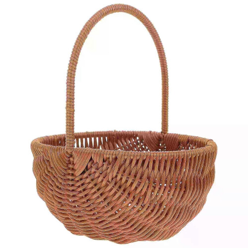 Rectangular Easter Basket Weaving Easter Storage Holder Mini Handcraft Basket Ornament Party Decor with