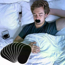 60pcs Black Closed Mouth Patch Sleep Mouth Breathing Prevention Reduce Mouth Dryness Sealing Correction
