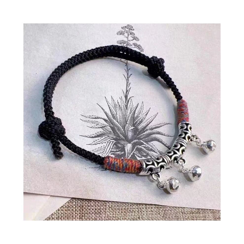(Black Cord Bracelet) Lotus Resin Lightweight Bracelet With Bamboo Motifs Perfect For Chic A Look-image-OPC-PHKYHZW-NEW