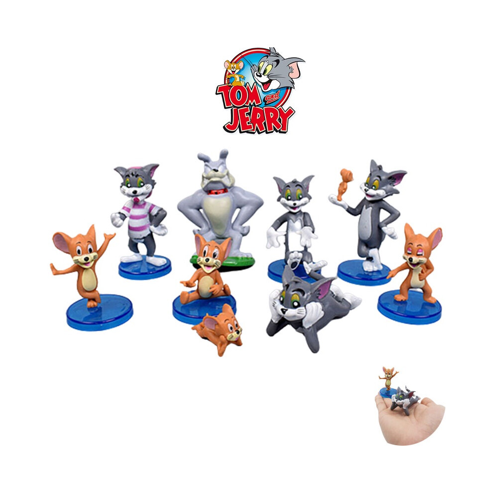 And Tom Jerry Cartoon Figures Set Cake Decoration Ornament Automobile Figurine