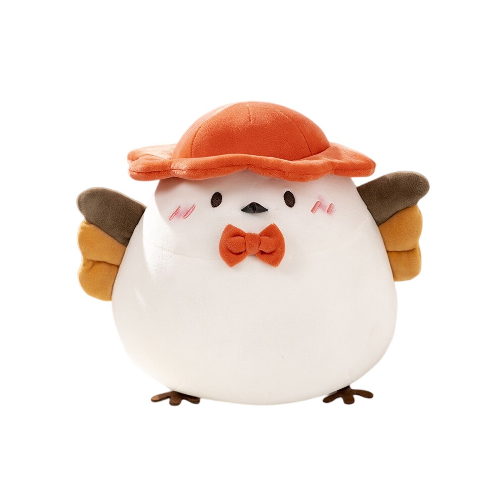 (Orange, 25cm/9.84in) Mountain Longtailed Tit Sparrow Plush Toy Bird Plushie Cushion Soft Kids Gifts-image-OPC-PHKYMJK-NEW