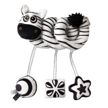 (Zebra) Zebra Cow Deer Animal Visual Stimulation Early Education Crib Infant Toy Plush