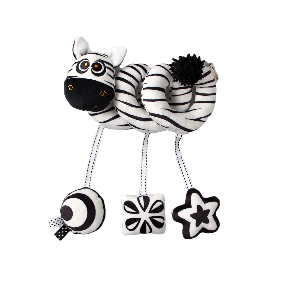 (Zebra) Zebra Cow Deer Animal Visual Stimulation Early Education Crib Infant Toy Plush
