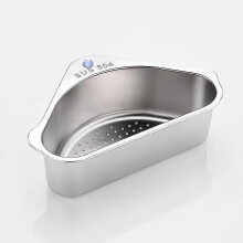 Kitchen Triangular Sink Strainer Drain Fruit Vegetable Drainer Sponge Rack Storage Tool Basket Suction Cup Sink Filter Shelf