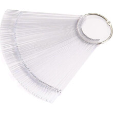 (As show, One size) Transparent False Nail Display Fan Capsule Sticks Gel Nail Art Tips Practice Set