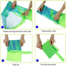 (As show, One size) Beach Bag Beach Toy Bag Xxl Large For Sand Toys Water Toys For Children Storage Bag Play Bag Bathing Bag Beach Bag Foldable