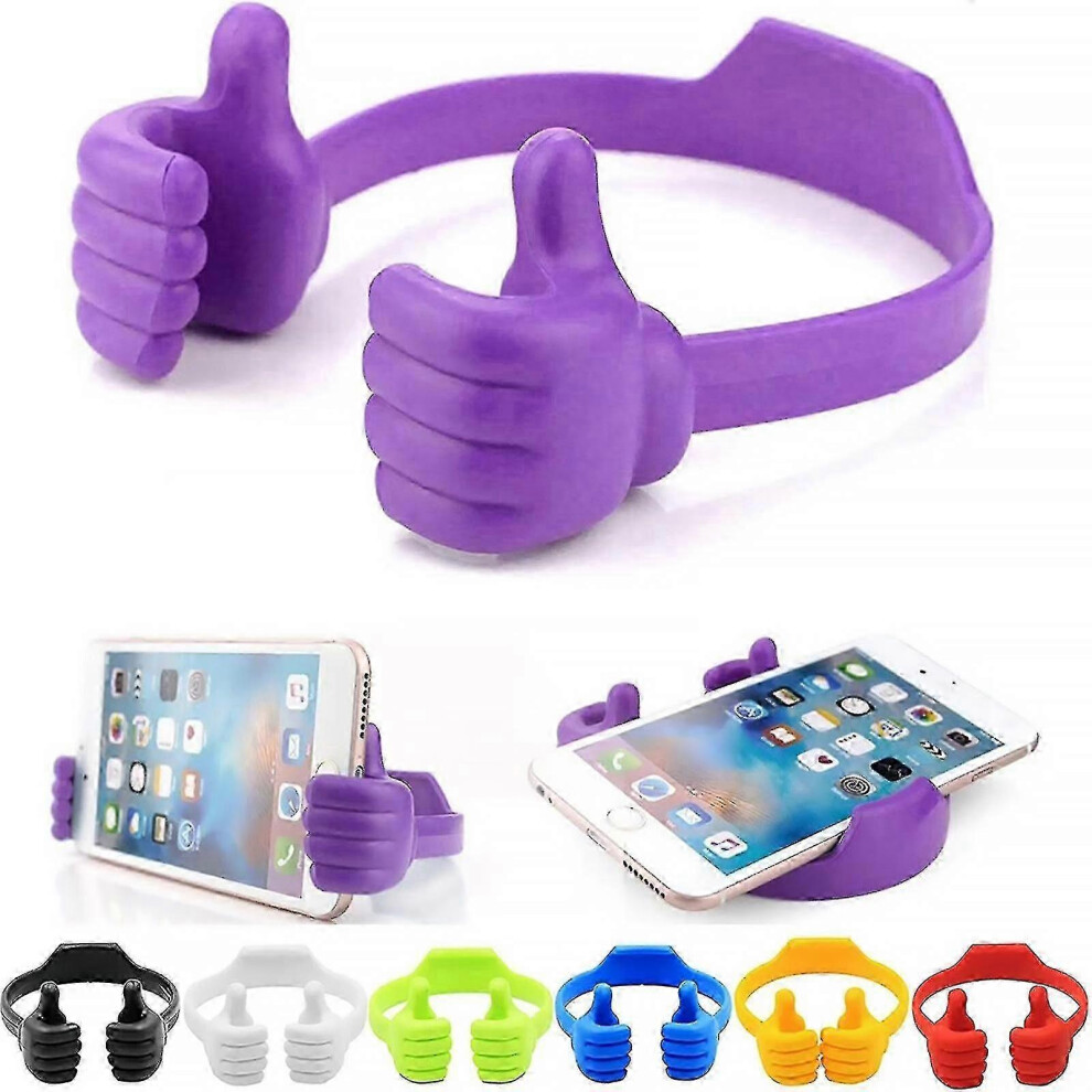 (As Show, One Size) 6Pcs Thumbs Up Mobile Cell Phone Holder Lazy Bed Desktop Mount Stand Us 4631898238594