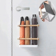 (As show, One size) Umbrella stand, umbrella stand, wrought iron wall mount, magnet adsorption umbrella stand, space saving storage rack, long and short umbrella stand, s
