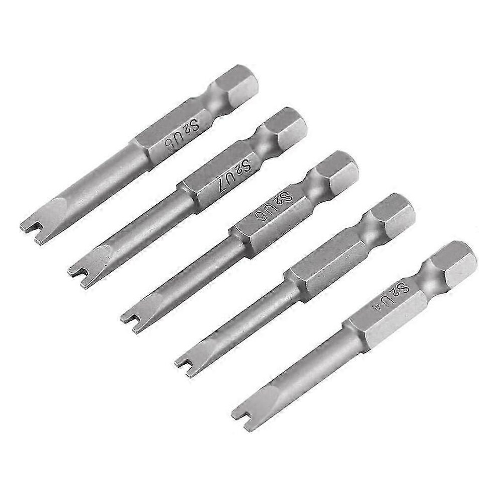 (As Show, One Size) U-Shaped Magnetic Screwdriver Bits - 5Pcs 50Mm 1/4" Hex Shank 4631898235005